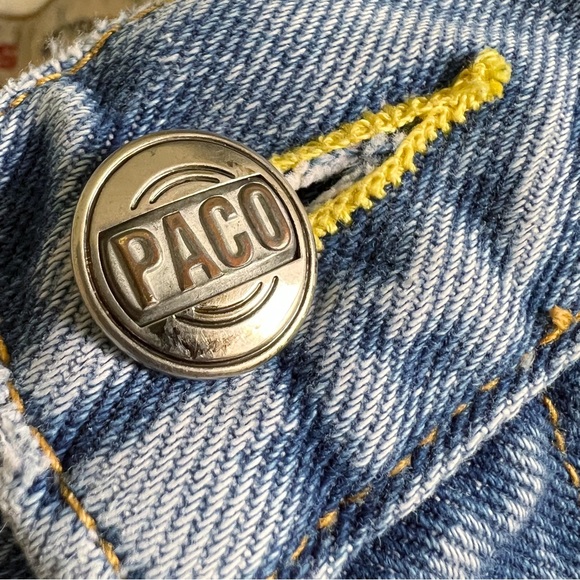 Vintage Paco Jeans Men's 34X32 Blue Distressed Denim Relaxed Fit Skater Y2K - Picture 6 of 16